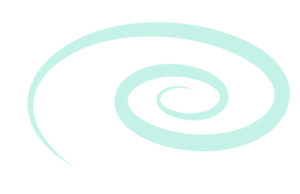 Spinning On Air logo blue swirl